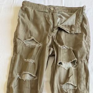 Top shop size 30 moto pants in army green